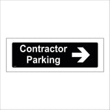 CS699 Contractor Parking Right Arrow Direction Route Way