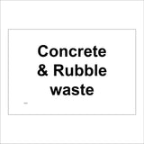 CS249 Concrete & Rubble Waste Sign