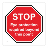 PR573 Stop Eye Protection Required Beyond This Point