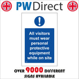 MB068 Visitors Must Wear Personal Protection Equipment On Site