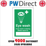 FS471 If Eye Wash Is Missing Please Report To