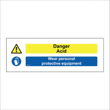 MU416 Danger Acid Wear Personal Protective Equipment