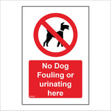 PR587 No Dog Fouling Or Urinating Here
