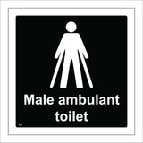 TS260 Male Ambulant Toilet White On Black