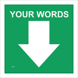 WM064C Your Words Down South Arrow Nature Trail Green Custom