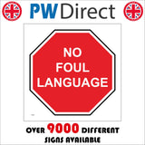 GG288 No Foul Language Swearing Coarse Vulgar Cussing