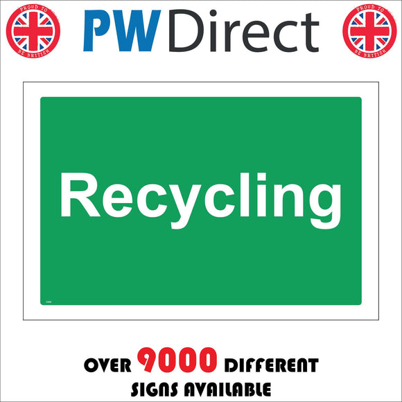 CS350 Recycling Waste Refuse Skip Rubbish  Sign