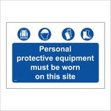 MB077 Personal Protection Equipment Must Be Worn On Site PPE