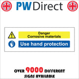 MU415 Danger Corrosive Materials Use Hand Protection