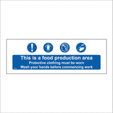 MB009 This Is A Food Production Area Protective Clothing Worn