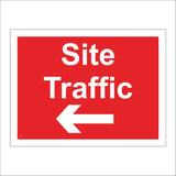 CS263 Site Traffic Sign with Left Arrow