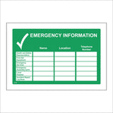 FS440 Emergency Information Name Location Health Safety