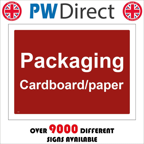 CS203 Packaging Cardboard/Paper Recycling Sign