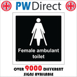 TS263 Female Ambulant Toilet White On Black