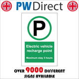 TR818 Electrical Vehicle Recharge Point Maximum Stay 3 Hours