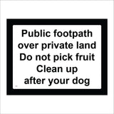 TR857 Public Footpath Private Land Dont Pick Fruit