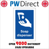 TS126 Soap Dispenser White On Blue