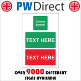 CC579 Your Text Words Green Red Box