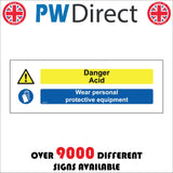 MU416 Danger Acid Wear Personal Protective Equipment