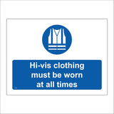 MB040 Hi Vis Clothing Must Be Worn All Times