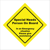 TR948 Special Needs Person On Board In Emergency Please Assist