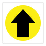 WM066J Straight Ahead Forward Arrow Yellow Countryside Track