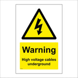 WT519 Warning High Voltage Cables Underground
