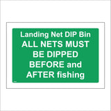 TR898 Landing Net Dip Bin Dipped Before After Fishing