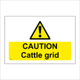 WT501 Caution Cattle Grid
