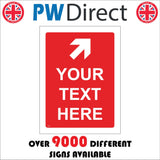 FI397 Your Text Here Diagonal Up Right Arrow Made To Order