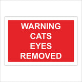 CS433 Warning Cats Eyes Removed