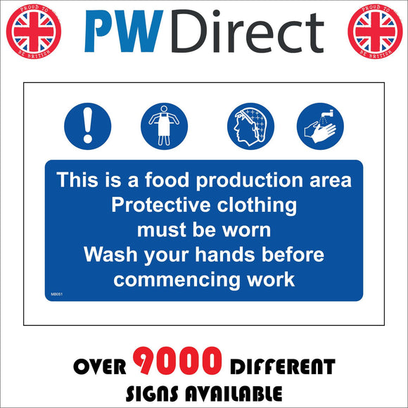 MB051 Food Production Area PPE Worn Wash Hands Starting Work
