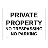 TR963 Private Property No Trespassing Parking