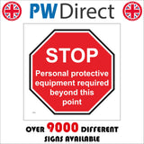 PR572 Stop Personal Protective Equipment Required Beyond Point