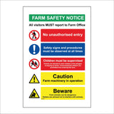 MU407 Farm Safety Notice Visitors Report To Office