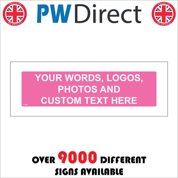 CC302F Your Words Logo Photo Custom Text Choice Design Pink