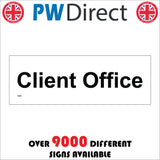 CS681 Client Office Black On White Plaque