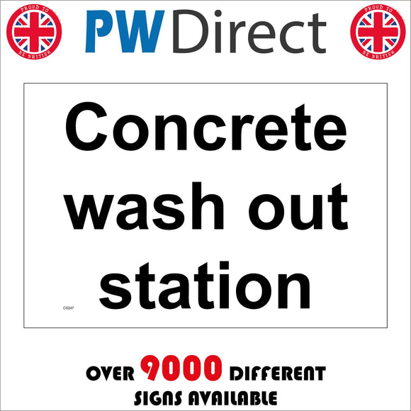 CS247 Concrete Wash Out Station Sign