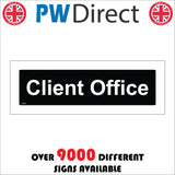 CS680 Client Office White On Black Plaque