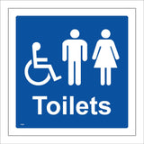 TS268 Male Female Disabled Toilets White On Blue