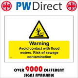 HA326 Warning Avoid Contact With Flood Waters Risk Sewage