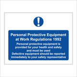MB054 PPE Work Regulations 1992 Report Defective Equipment