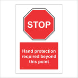 PR563 Stop Hand Protection Required Beyond This Point