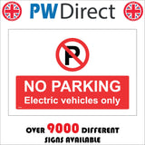 TR854 No Parking Electric Vehicles Only