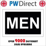 TS097 Men Toilet White On Black