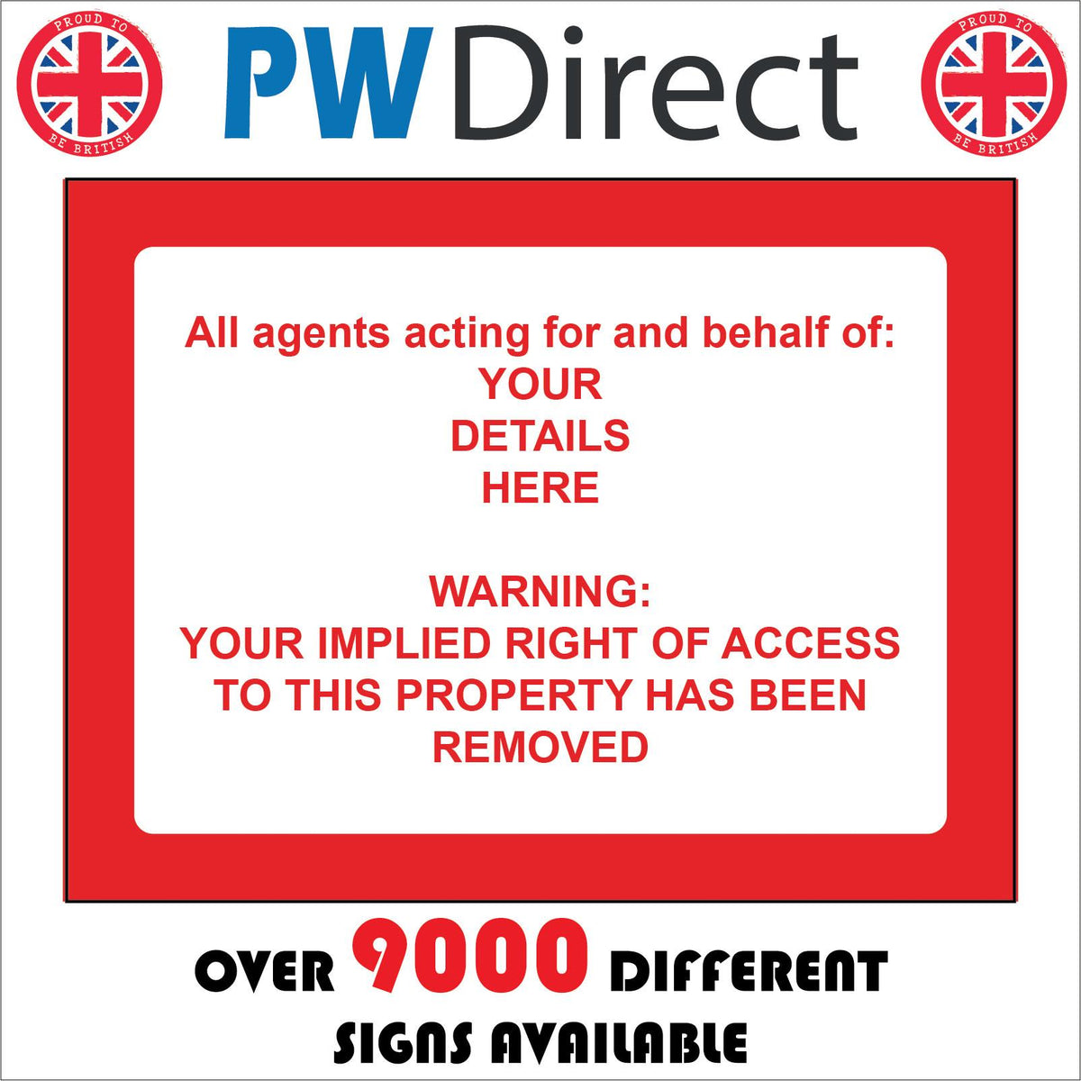 Agents Acting On Behalf Implied Rights Off Access Removed – PWDirect