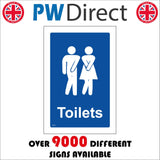 TS102 Toilets Bursting White On Blue Male Female