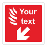 FI373 Your Text Down Diagonal Left Custom Individual Choice