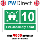 FS557 Fire Assembly Point 10