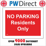 TR888 No Parking Residents Only